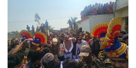सीआरपीएफ के शहीद जवान रवि रंजन को दी गई अंतिम विदाई